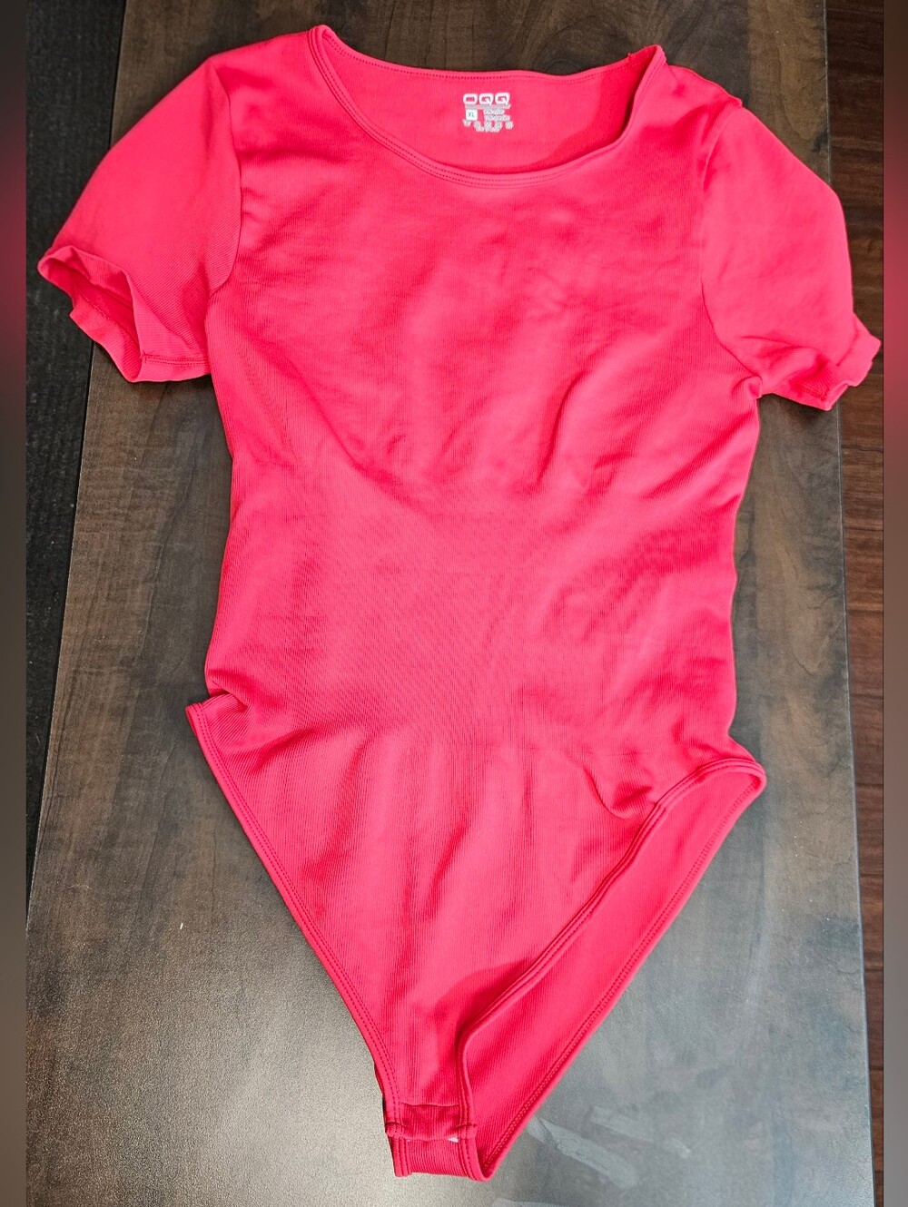 XL OQQ Red Short Sleeve  Faja Bodysuit